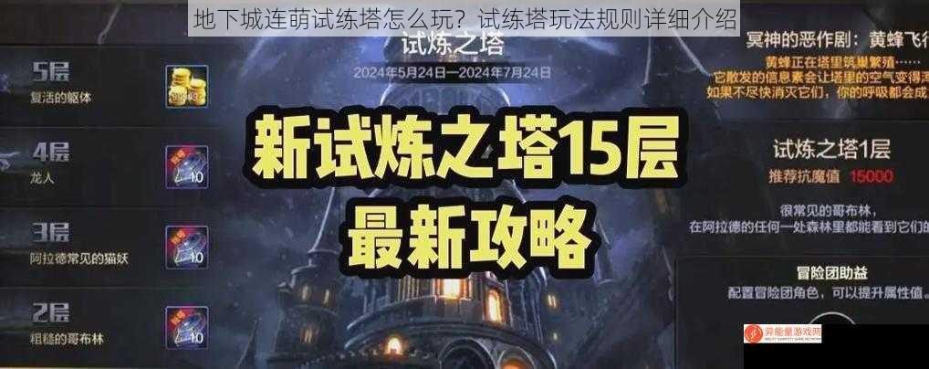 地下城连萌试练塔怎么玩？试练塔玩法规则详细介绍