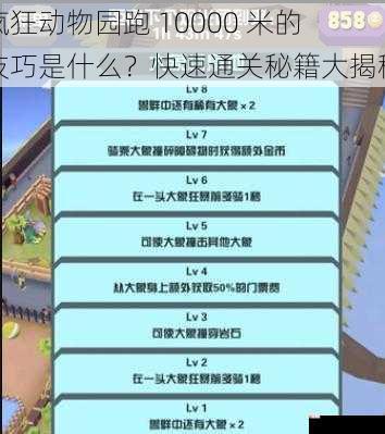 疯狂动物园跑 10000 米的技巧是什么？快速通关秘籍大揭秘