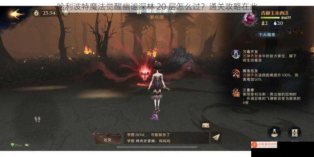 哈利波特魔法觉醒幽谧深林 20 层怎么过？通关攻略在此