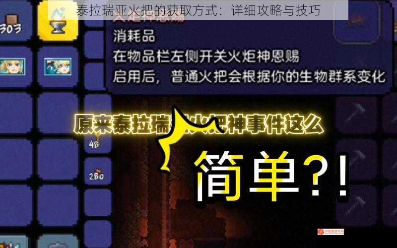 泰拉瑞亚火把的获取方式：详细攻略与技巧