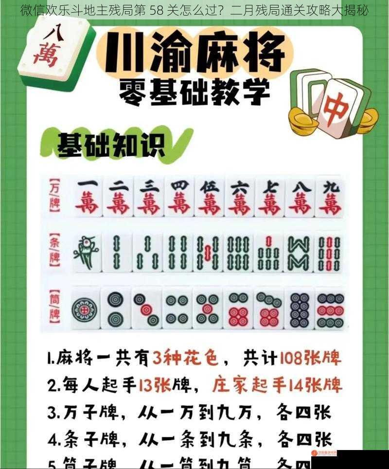 微信欢乐斗地主残局第 58 关怎么过？二月残局通关攻略大揭秘