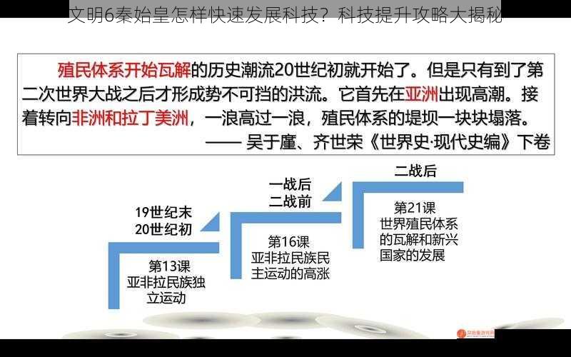 文明6秦始皇怎样快速发展科技？科技提升攻略大揭秘