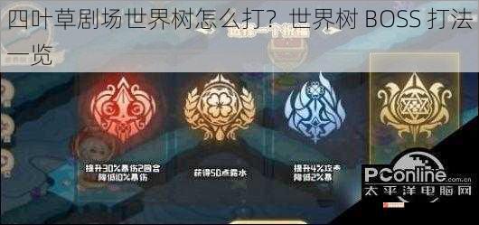 四叶草剧场世界树怎么打？世界树 BOSS 打法一览