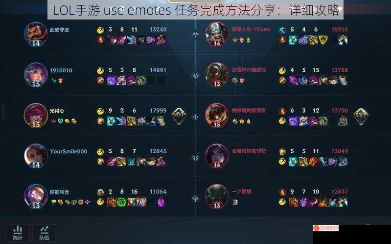 LOL手游 use emotes 任务完成方法分享：详细攻略