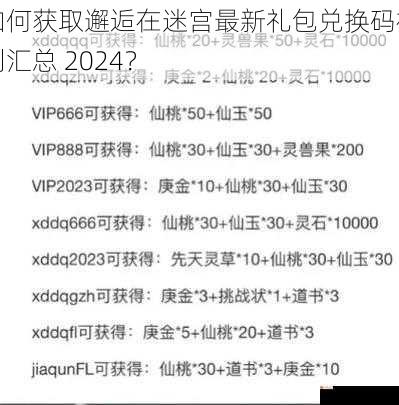 如何获取邂逅在迷宫最新礼包兑换码福利汇总 2024？