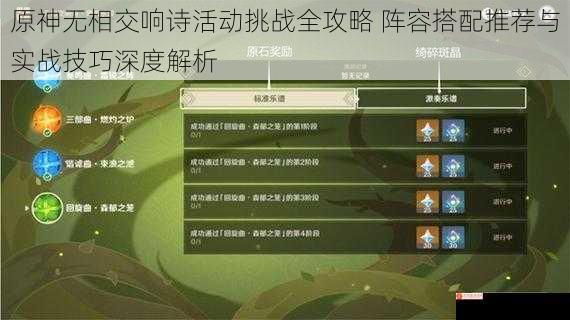 原神无相交响诗活动挑战全攻略 阵容搭配推荐与实战技巧深度解析
