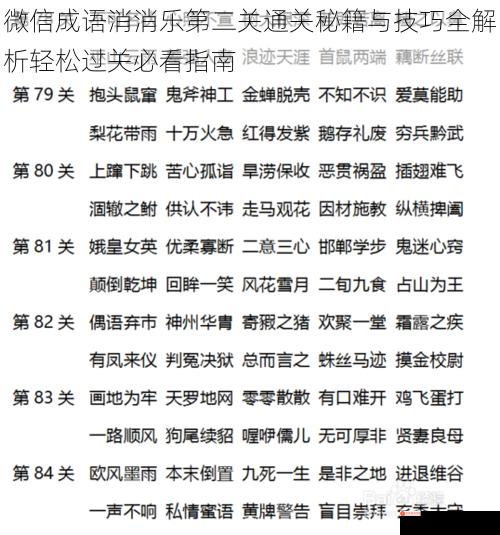 微信成语消消乐第二关通关秘籍与技巧全解析轻松过关必看指南