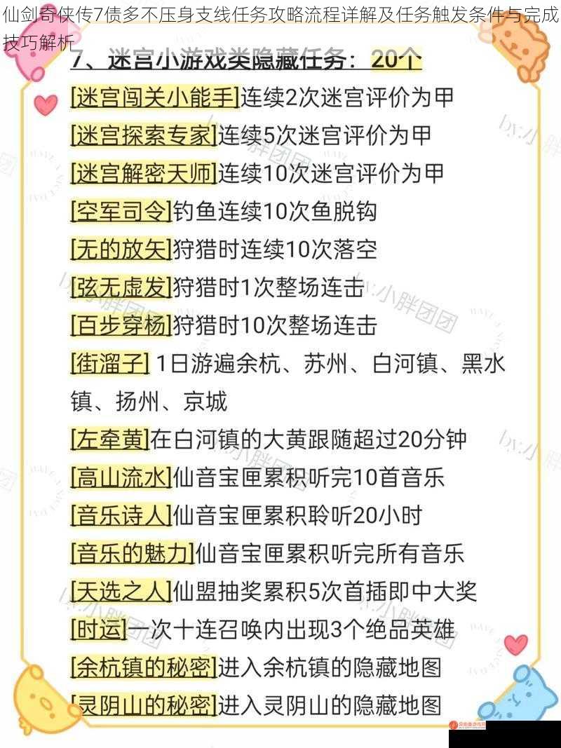 仙剑奇侠传7债多不压身支线任务攻略流程详解及任务触发条件与完成技巧解析